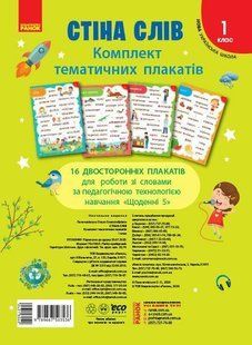Комплект тематичних плакатів 1 кл. Стіна слів - РАНОК 121695 фото