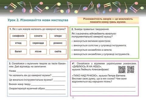 Музичне мистецтво, 6 кл., Робочий зошит - Гринишина Л.М. - АСТОН 124726 фото