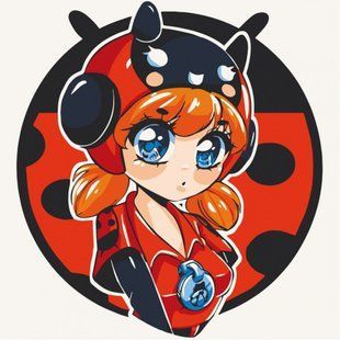 Картина за номерами ArtCraft 30х30 см "Ladybug Bea" 15546-AC 111505 фото