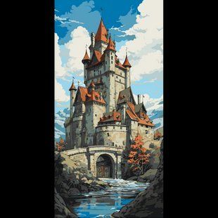 Картина за номерами "Казковий замок" 40*80 см / ART CRAFT 131527 фото