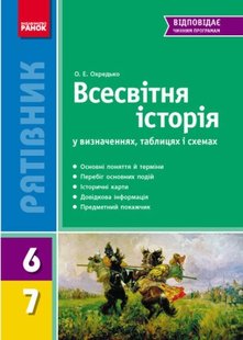 РЯТІВНИК Всесвітня історія у визначеннях, таблицях і схемах 6-7 кл., НОВИЙ - Ранок (105750) 105750 фото