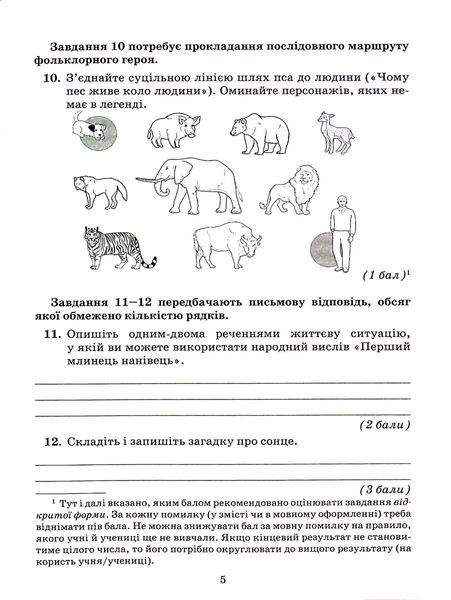 Українська література, 5 кл., Зошит для контрольних робіт - Авраменко О. М. - Грамота (107475) 107475 фото