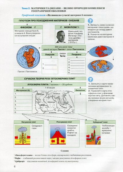 Географія, 7 кл., Зошит для вивчення географії - Кобернік С. Г. - Грамота (107429) 107429 фото