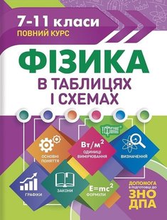 Таблиці та схеми Фізика в таблицях і схемах. 7-11 класи, до ДПА, ЗНО - Торсінг (104509) 104509 фото