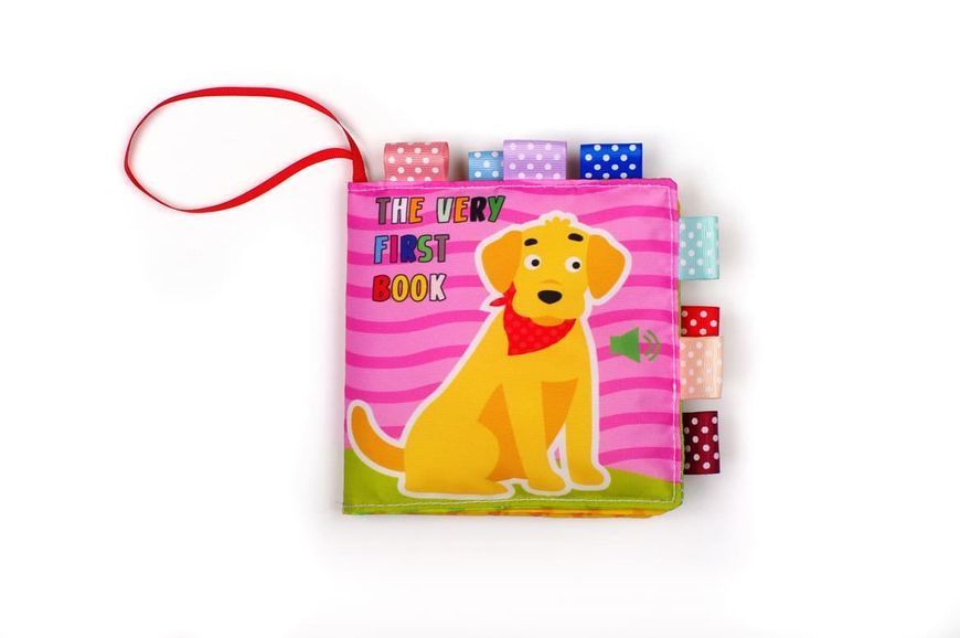 М`яка книга-шурхотілка з брязкальцем АНГЛ The very first book "Dog WOOF-WOOF ", 3+ міс. - КНИЖКОВИЙ ХМАРОЧОС 125120 фото