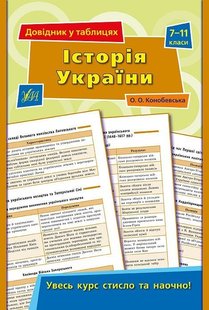 Довідник у таблицях. Історія України. 7–11 класи - Конобевська О. О. - УЛА (103959) 103959 фото