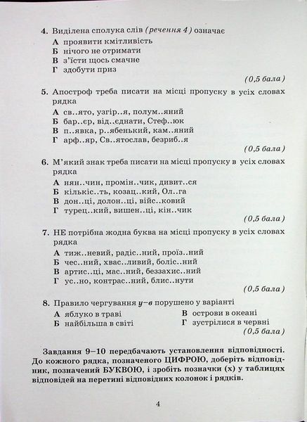 Українська мова, 6 кл.,Зошит для контрольних робіт - Авраменко О. М. - Грамота (107491) 107491 фото