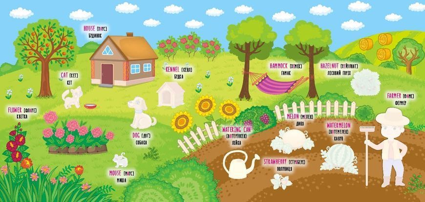 Наліпки-навчалки.Ілюстрований словник. Гомінка ферма. Noisy Farm - УЛА (104555) 104555 фото