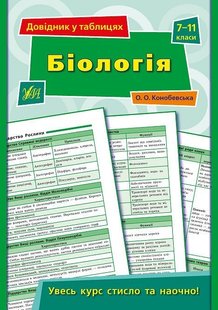 Довідник у таблицях. Біологія. 7–11 класи - Конобевська О. О. - УЛА (103961) 103961 фото